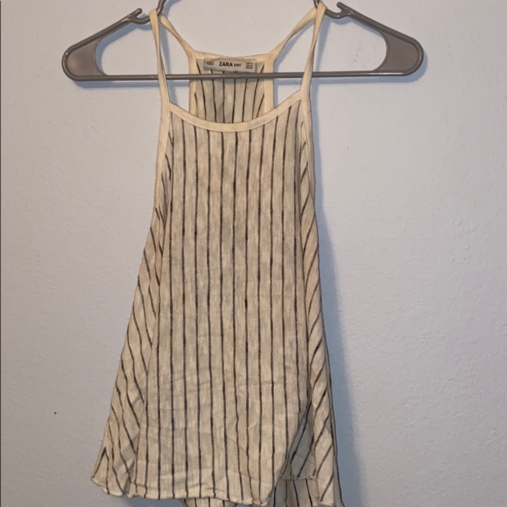 Off white striped tank top